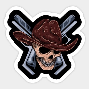 Cowboy skull Sticker